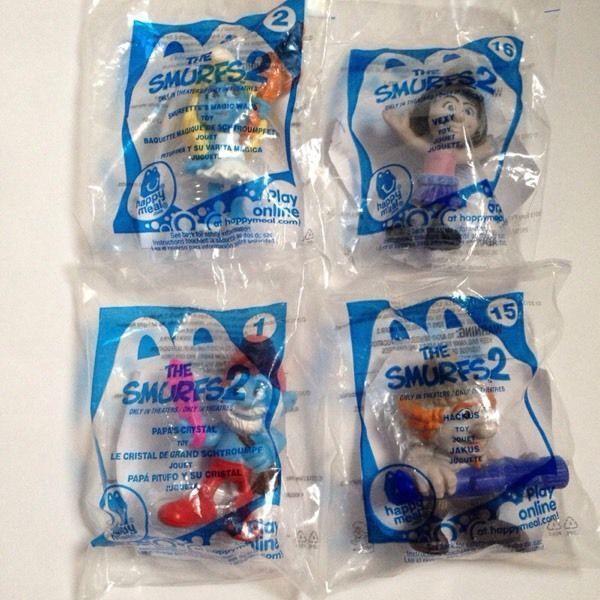 Smurfs 2 McDonalds Happy Meal Toys - Brand New in Package