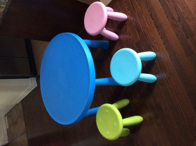 IkeA Mammutt Table with stools