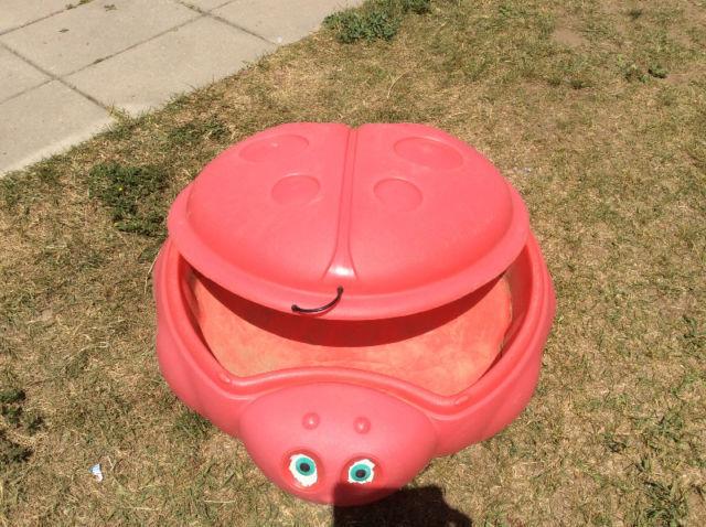 Ladybug sandbox with lid