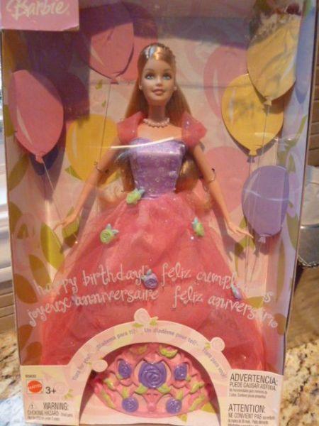 NEW Birthday Barbie with Tiara fo child