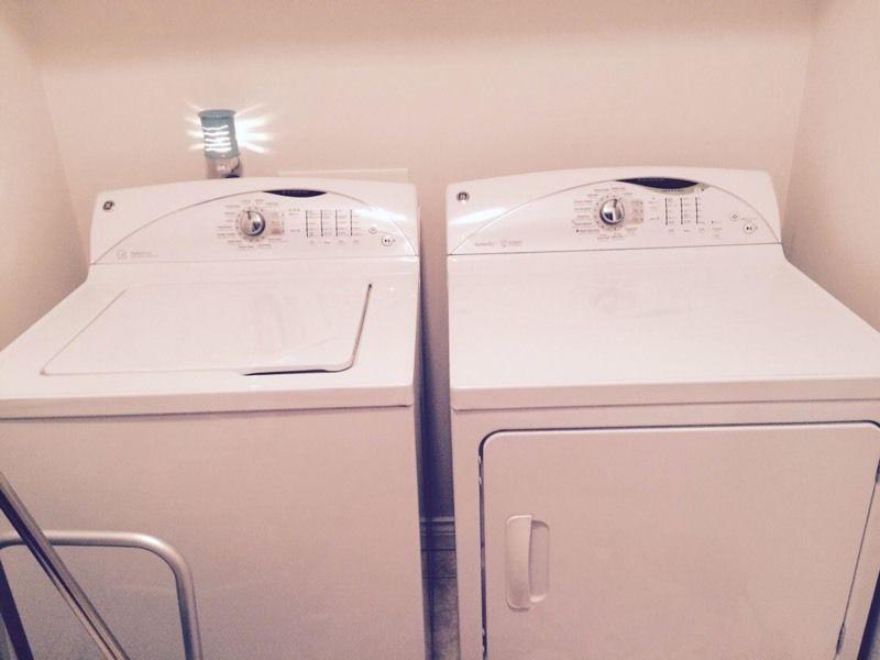 GE HE Top Load Washer and Steam Dryer