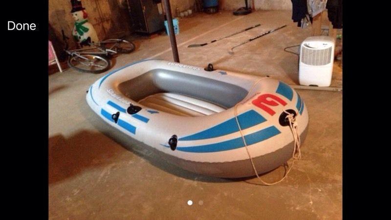 Inflatable boat no holes or patches only twice