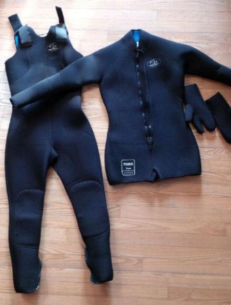 Women's Tusa Coldwater Wetsuit and Gloves - REDUCED
