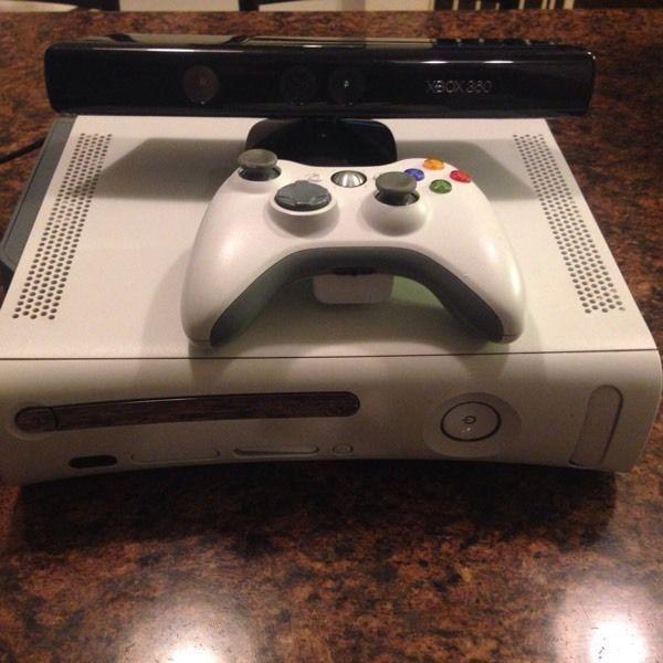 Xbox 360 with kinect and 18 games