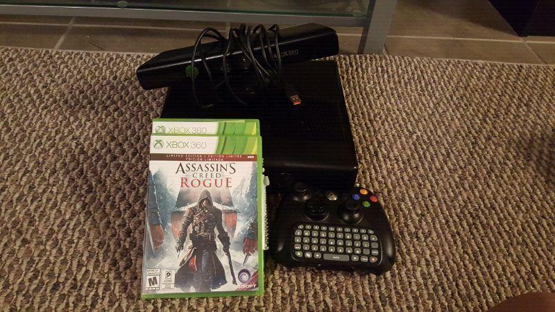 xbox360 with keypad and kinect and 2 games