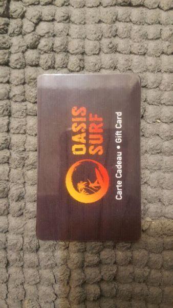 Carte cadeau Oasis Surf de 50$