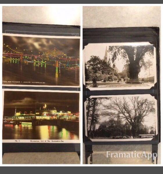 ANTIQUE 1930's POSTCARD COLLECTION IN ALBUM 53 PICS