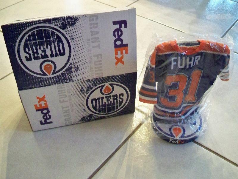 OILERS-GRANT FUHR REPLICA JERSEY-NEW