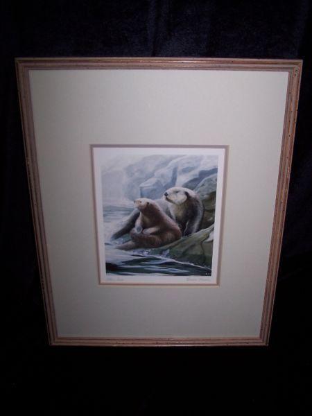 OTTER PRINT by BRUCE MUIR.SIGNED & DATED 1993