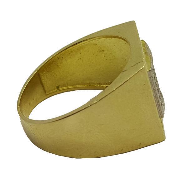 SPECIAL: BAGUE CARRE EN OR 10K POUR HOMME