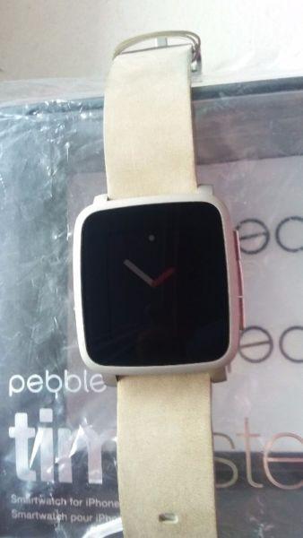 Pebble Time steel Silver