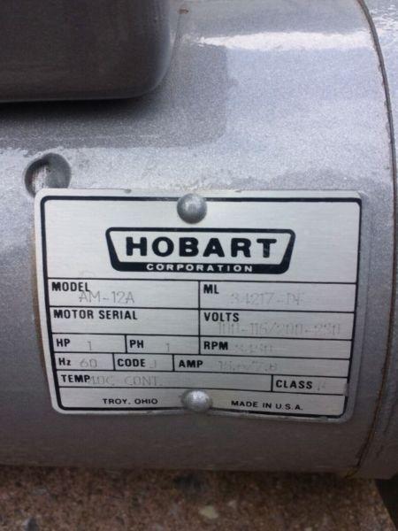 Hobart moteur lave vaisselles AM-12A