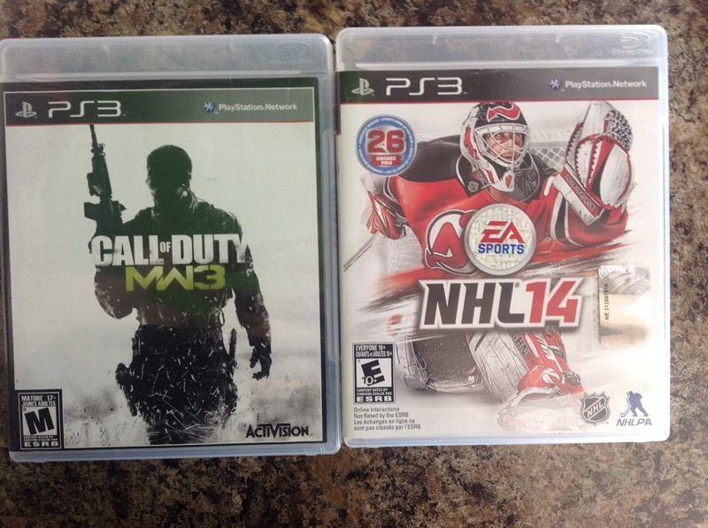 Jeux PS3 Call of Duty MW3. NHL 14