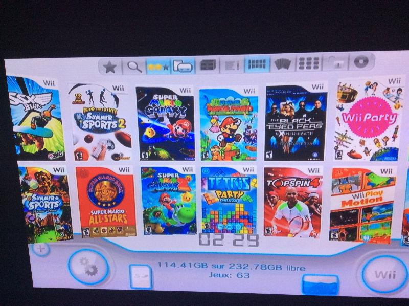 Nintendo Wii Modifiée / DD 250go / 63 Jeux