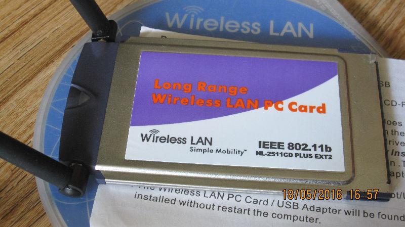 long range wireless lan pc card