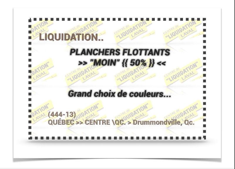 (444-13) LIQUIDATION.. PLANCHERS > FLOTTANTS À 