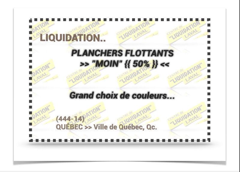 (444-14) LIQUIDATION.. PLANCHERS > FLOTTANTS À 