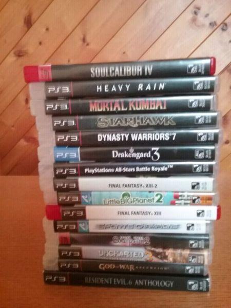 Plusieurs jeux PS3 a vendre
