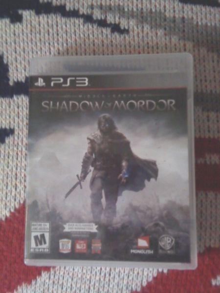 Jeu Lord of the Rings Shadow of mordor pour playstation 3 15$