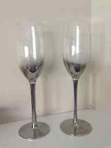 Flutes CHAMPAGNE Argent avec Brillants ( Mariage Wedding) NEUF