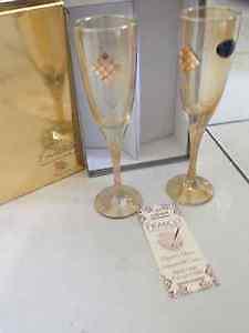 Flutes CHAMPAGNE Argent avec Brillants ( Mariage Wedding) NEUF