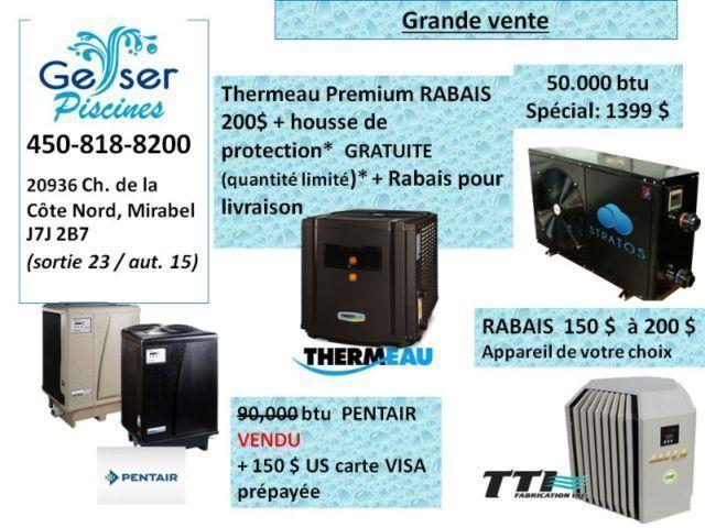 Thermopompe pour piscine, Liquidation / Surplus d'iinventaire!