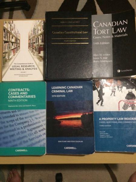 First Year Law textbooks