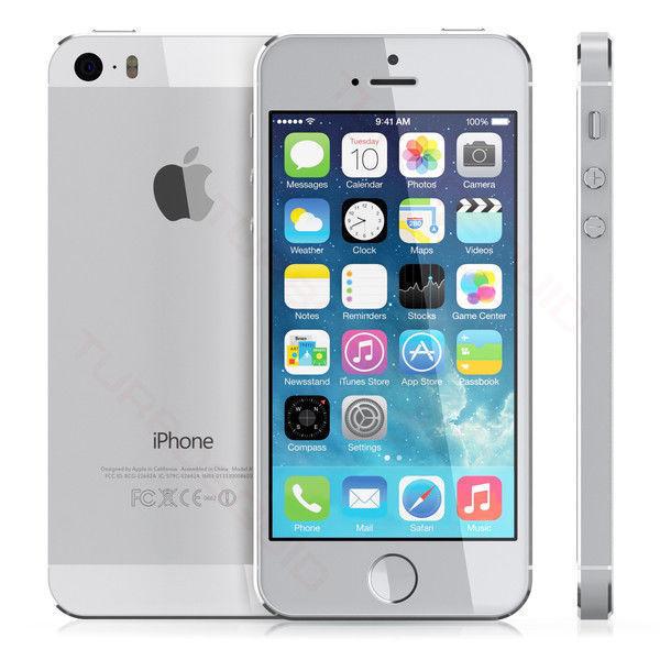 SILVER WHITE NEW APPLE SMART TOUCH iPHONE 5S WITH APPLE WARRANTY