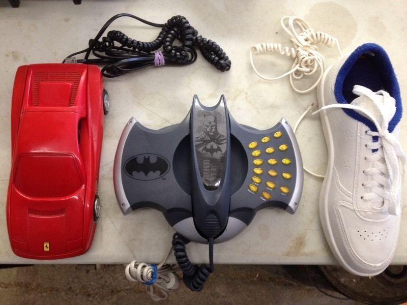 VINTAGE BAT PHONE, FERRARI PHONE,SNEAKER PHONE