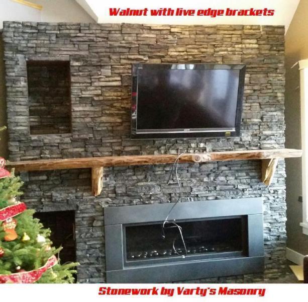 Custom Live Edge Mantels