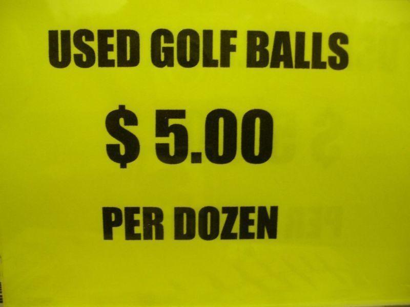 Used golf balls by the dozen