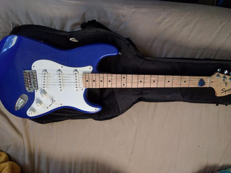 Blue Squire Electric Guitar