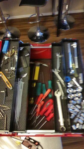 Large New Metal Tool Kit and Tools Tool kit was 80 with taxes