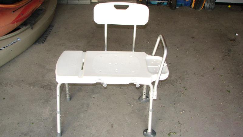 shower assist bench seat with backrest