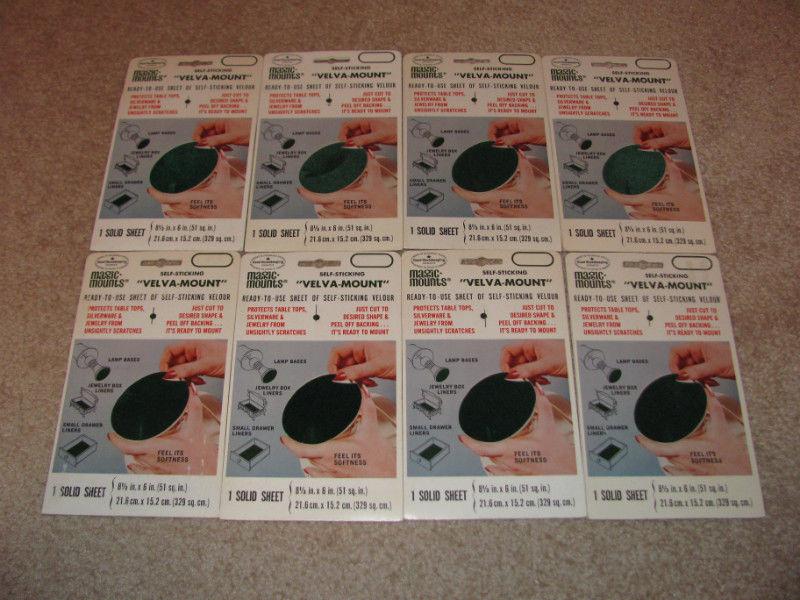 8 sheets of self adhesive velour backing