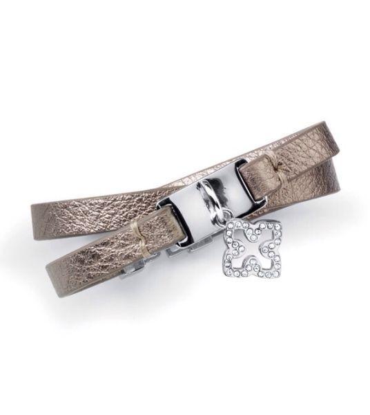 Lia Sophia Leather Wrap Bracelet with hanging pendant