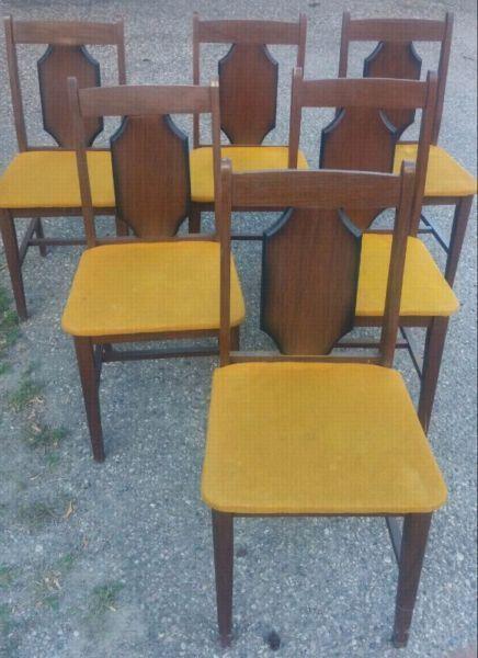 6 piece dining chairs. Made in Quebec