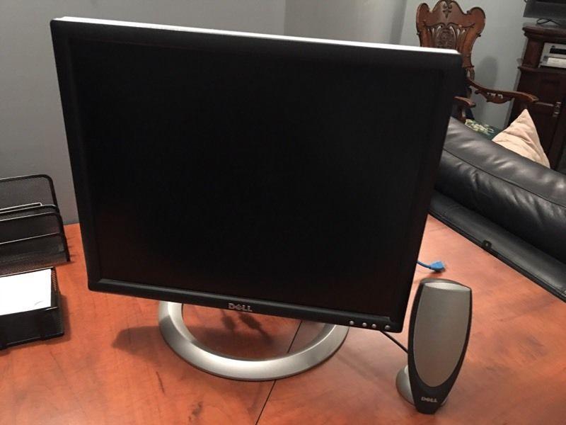 Dell monitor and 2 speakers