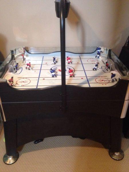 Rod hockey table set