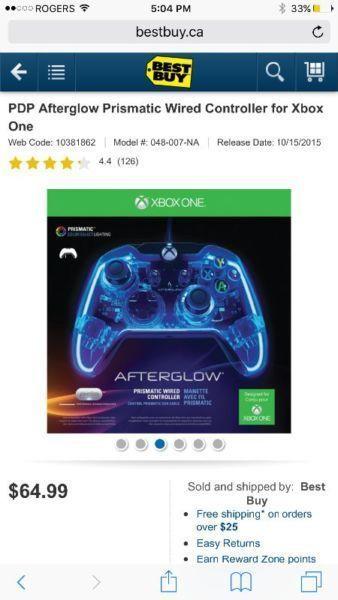 Xbox one afterglow controller