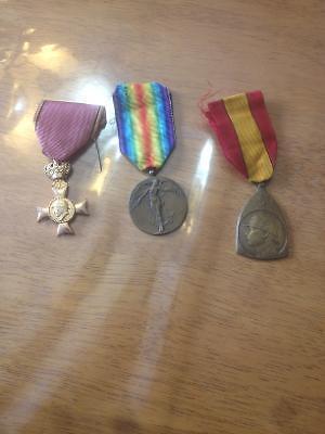 3 WWI medals from Belgium