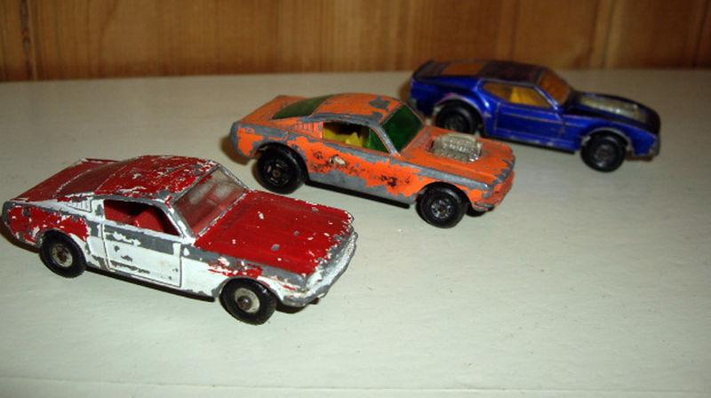 Set of 3 Old Matchbox Fastback Ford Mustangs made in England