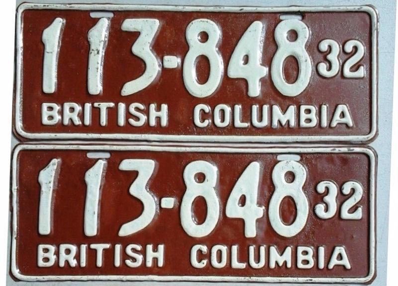 = Vintage Collector License Plates == 1930's, 40's, 50's, 60's =