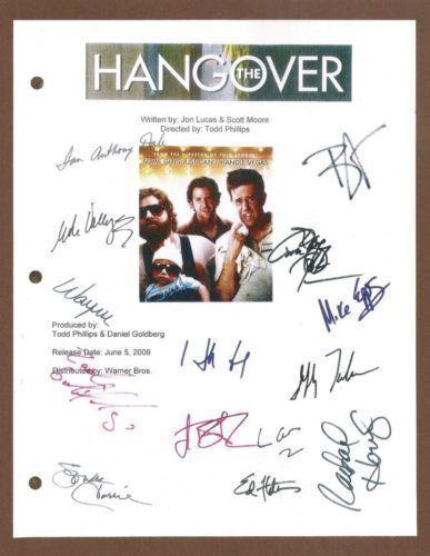 The Hangover Signed Screenplay Rpt