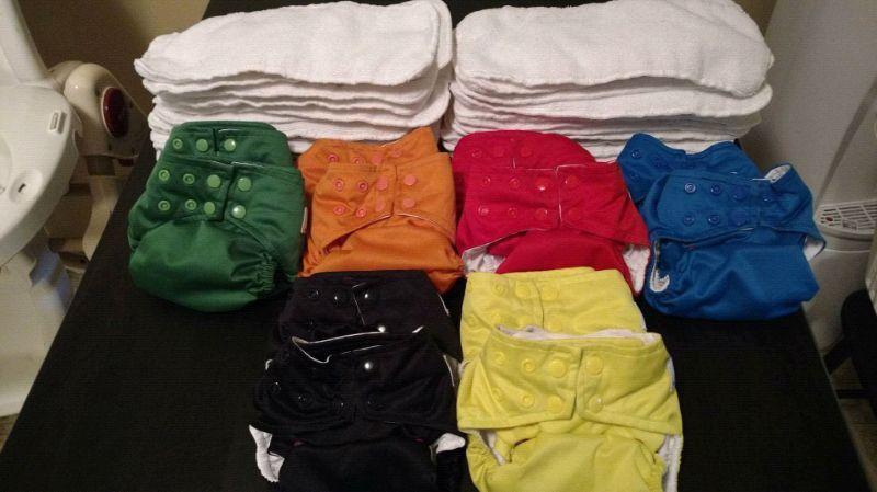 12 glow bug pocket diapers