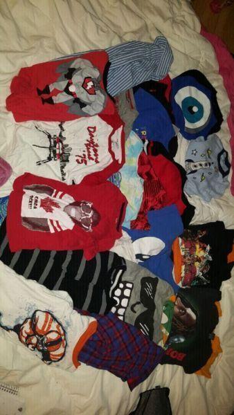 2 garbage bages of Boys clothing sizes 4-6