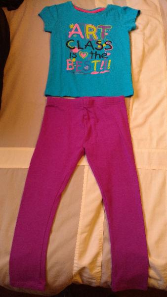 Brand New Girls, 5T Blue T-Shirt & Leggings