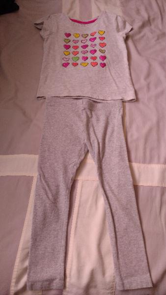 Brand New Girls, 5T Grey T-Shirt & Leggings