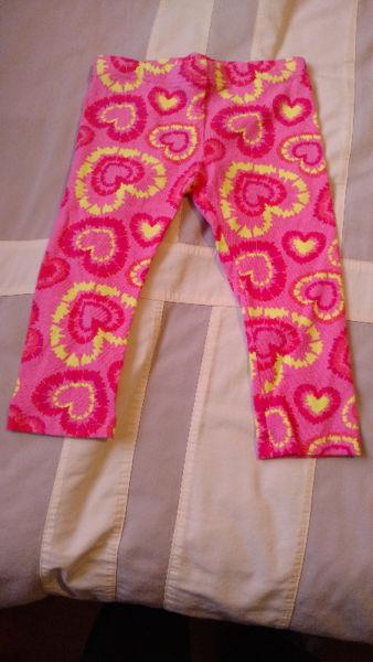 Brand New Girls, 5T Printed Heart Leggings