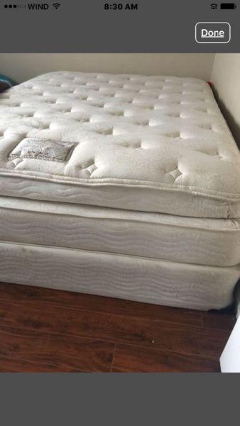 King koil Queen pillow top mattress and matching box spring